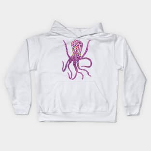 psychedelic octopus Kids Hoodie